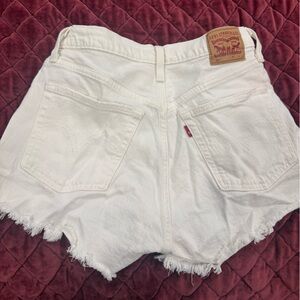 Levi's White Denim Shorts